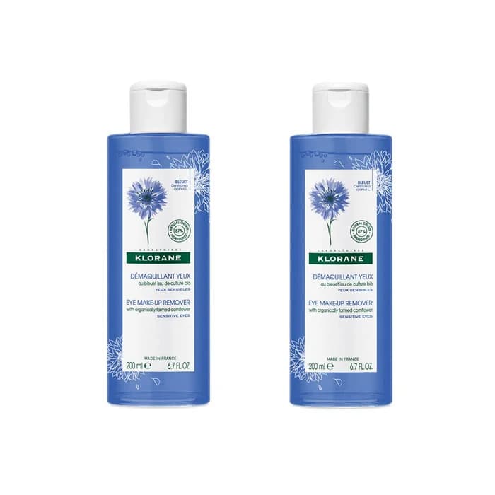 Imagen 2 de Klorane Duplo Desmaquillante De Ojos Aciano Bio 2x200 Ml