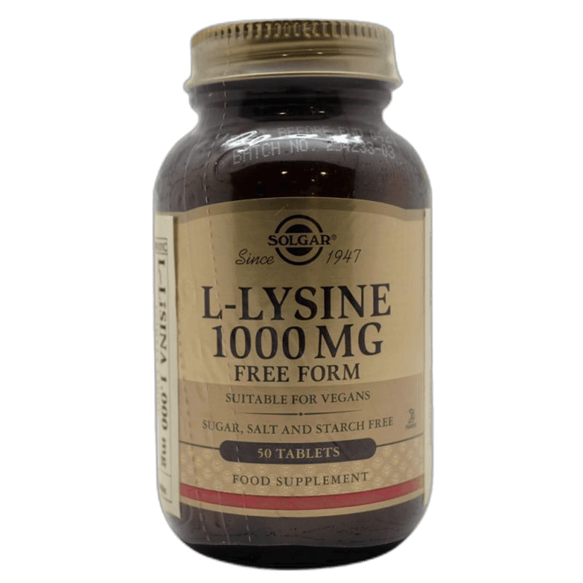 Imagen de L-LISINA 1000 MG SOLGAR 50 TABLETAS