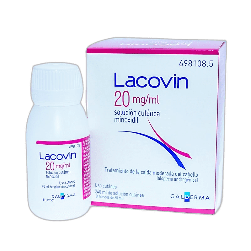 Imagen de LACOVIN 20 mg/ml SOLUCION CUTANEA 4 FRASCOS 60 ml