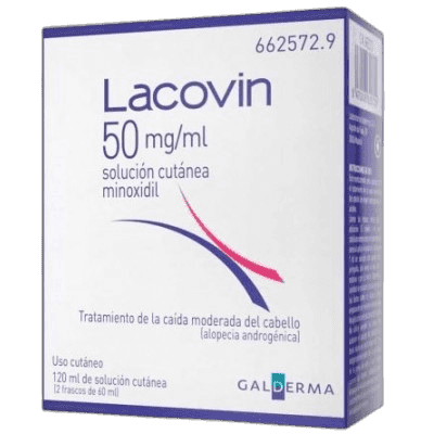 Imagen de LACOVIN 50 mg/ml SOLUCION CUTANEA 2 FRASCOS 60 ml