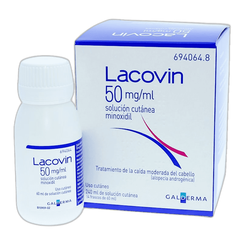 Imagen de LACOVIN 50 mg/ml SOLUCION CUTANEA 4 FRASCOS 60 ml