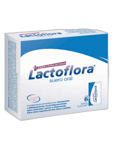 Imagen de LACTOFLORA SUERO ORAL 6 SOBRES DUOCAM SABOR FRUTAS DEL BOSQ