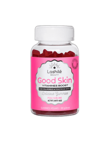 Imagen de LASHILE GOOD SKIN SIN AZUCAR 60 GOMINOLAS SABOR FRESA