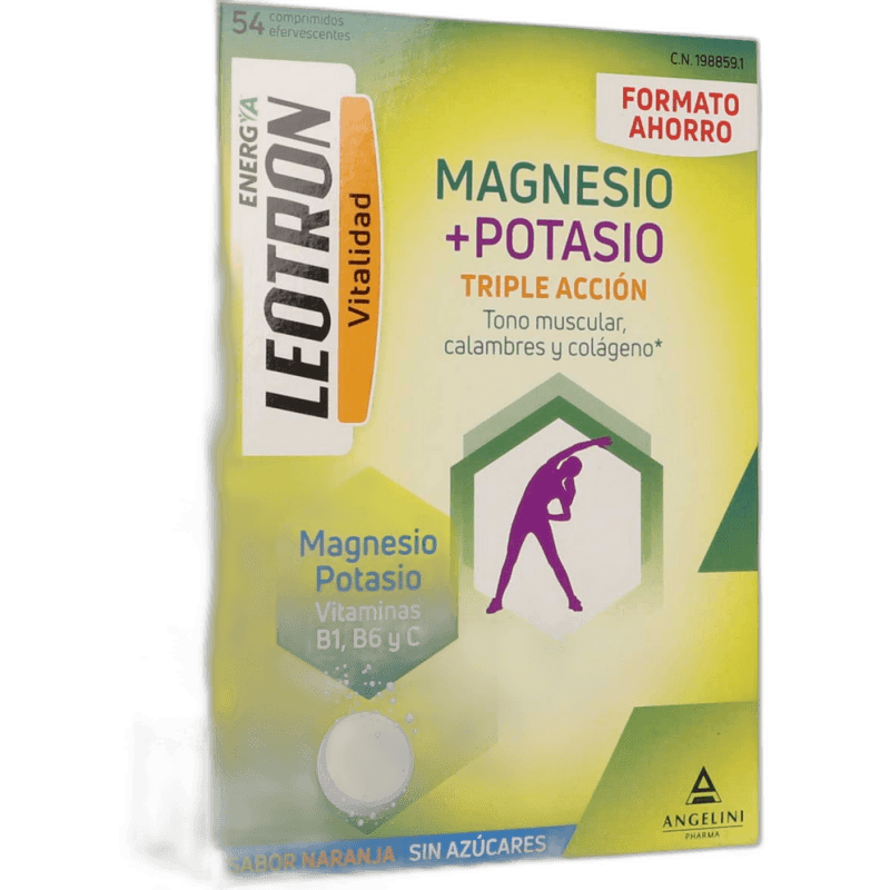 Imagen de LEOTRON MAGNESIO + POTASIO ANGELINI 54 COMPRIMIDOS EFERVESC