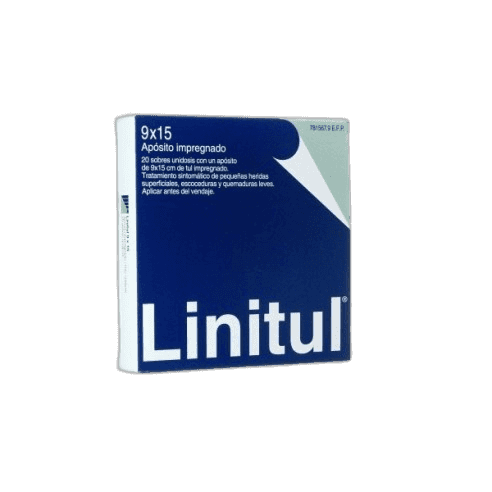 Imagen de LINITUL CICATRIZANTE 20 APOSITOS IMPREGNADOS 9 x 15 cm