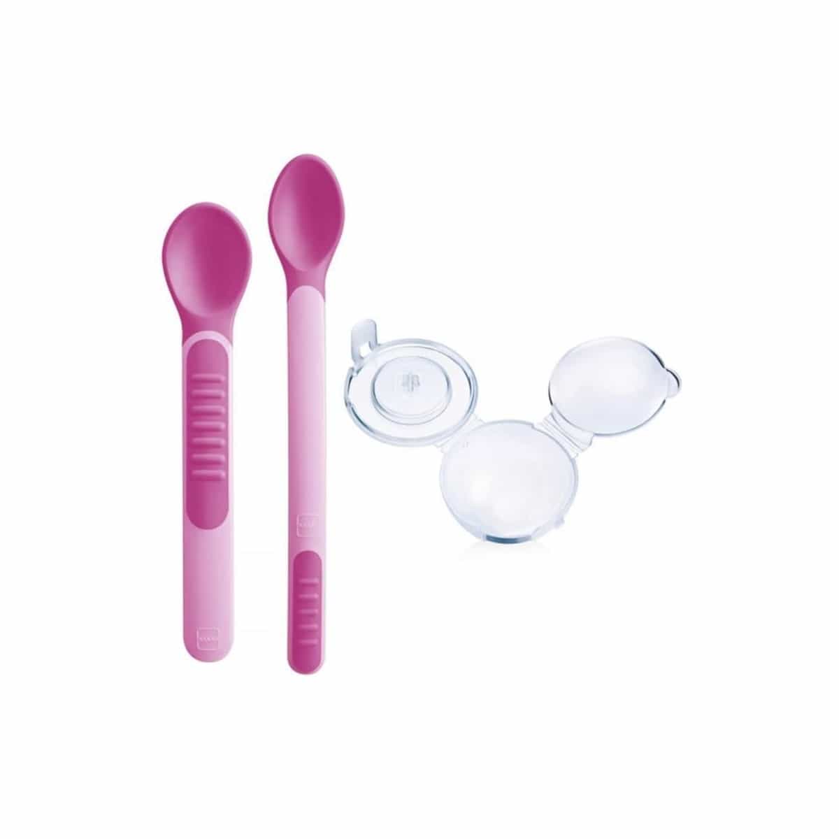 Imagen de Mam Heat Sensitive Spoon & Cover Mam Cuchara Con Puntas Sensitiva