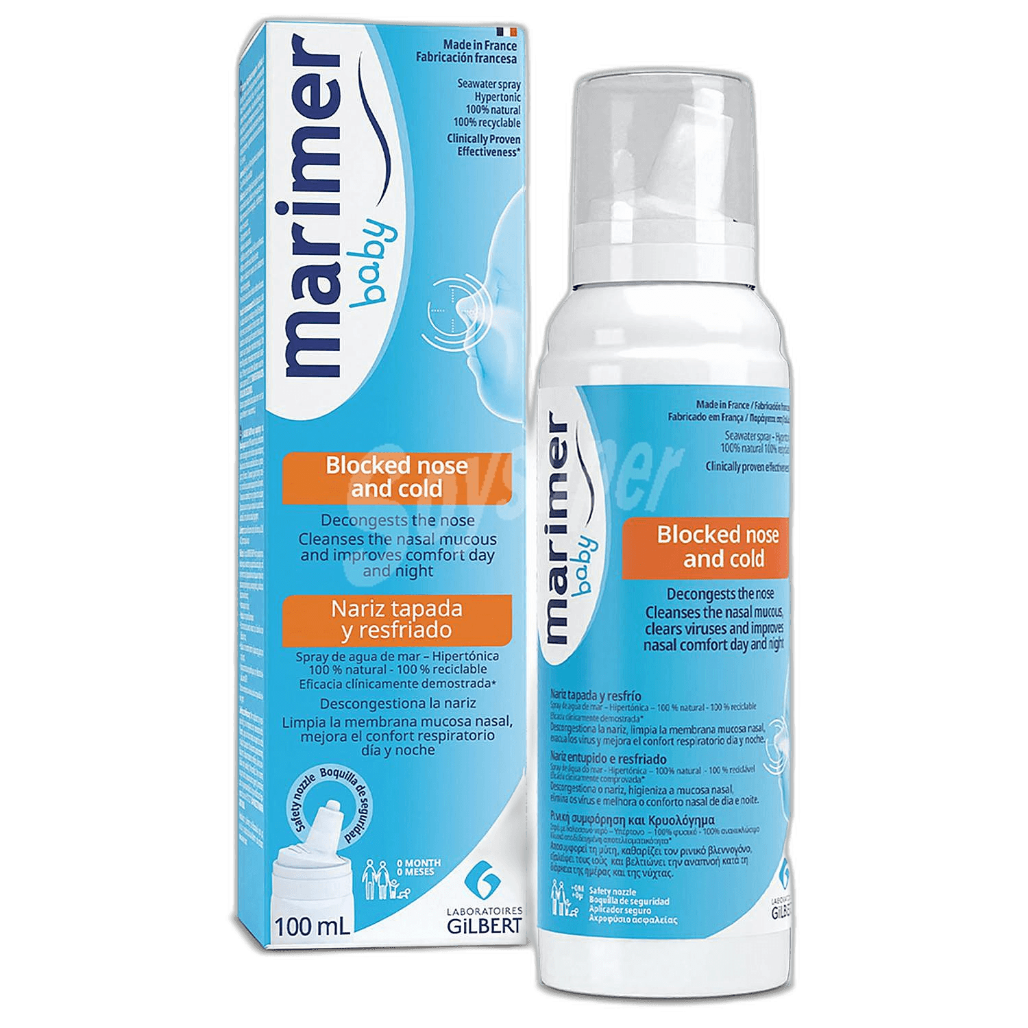 Imagen de MARIMER AGUA DE MAR HIPERTONICA 1 SPRAY NASAL 100 ML