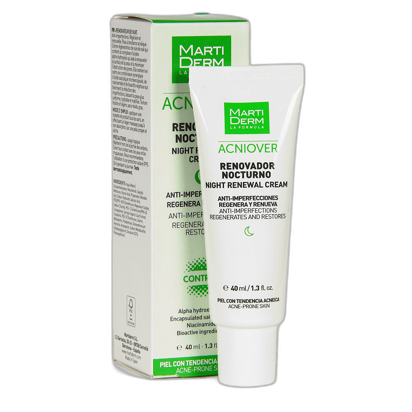 Imagen de MARTIDERM ACNIOVER RENOVADOR NOCT 40ML