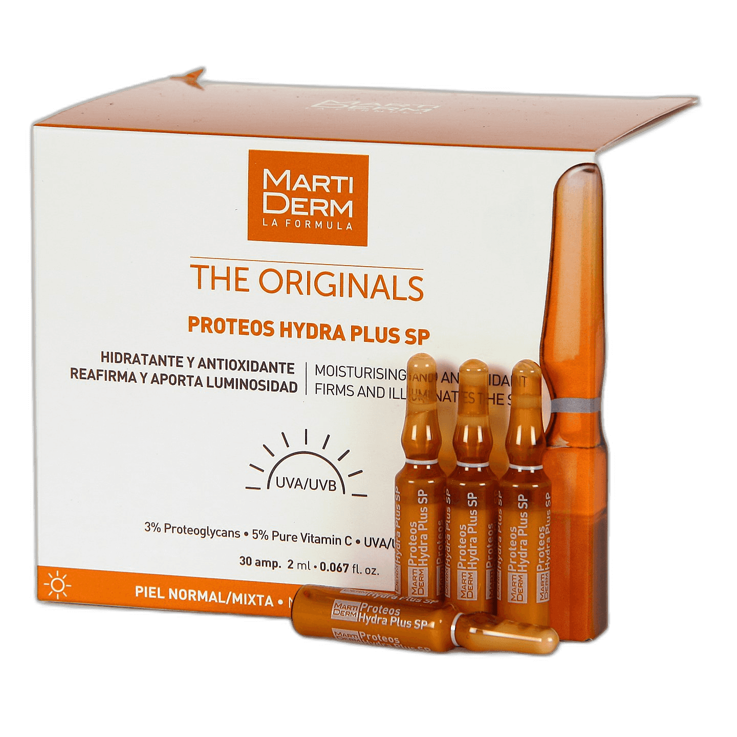 Imagen de MARTIDERM PROTEOS HYDRA PLUS SP 30 AMPOL