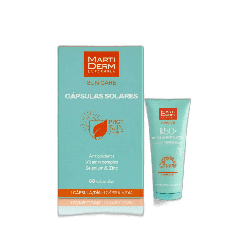 Imagen de MARTIDERM SUN CARE 60 CAPSULAS SOLARES + BODY LOTION 15 ML