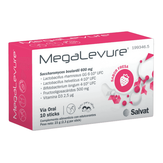 Imagen de MEGALEVURE 10 STICKS SABOR FRESA
