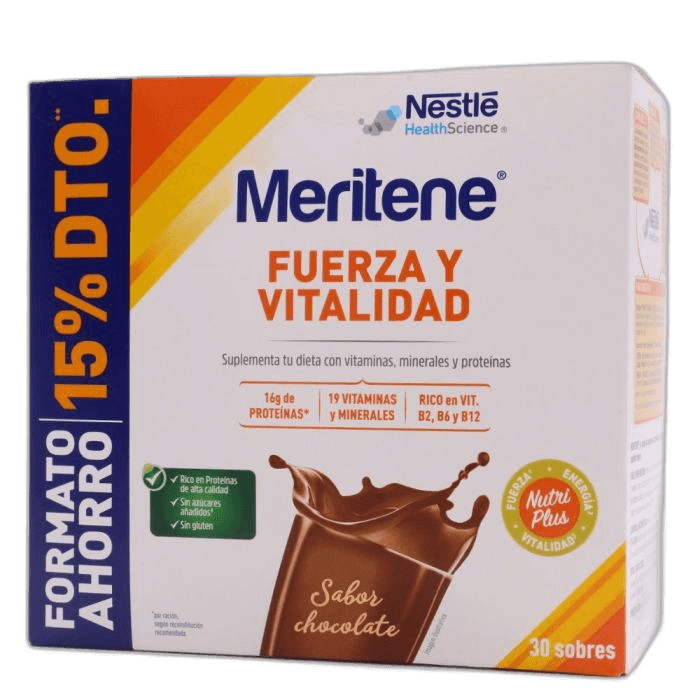 Imagen de MERITENE BATIDOS CHOCOLATE 30 SOBRES