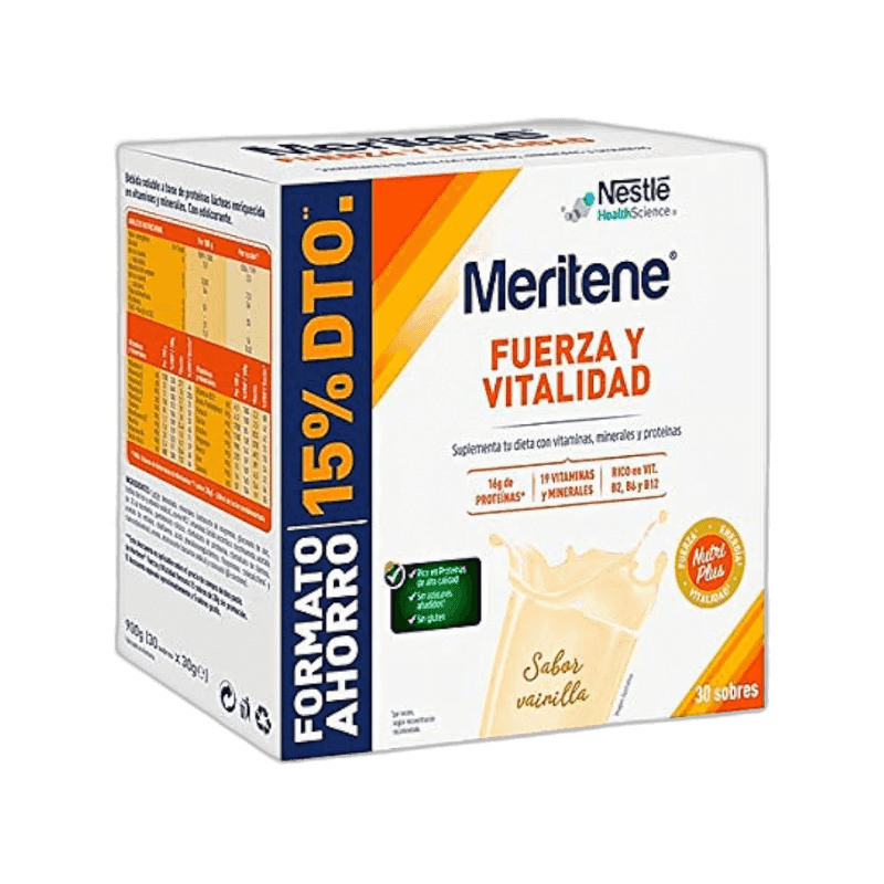 Imagen de MERITENE BATIDOS VAINILLA 30 SOBRES