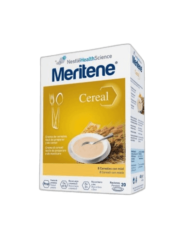 Imagen de MERITENE CEREAL 8 CEREALES CON MIEL 2 BOLSAS 300 G