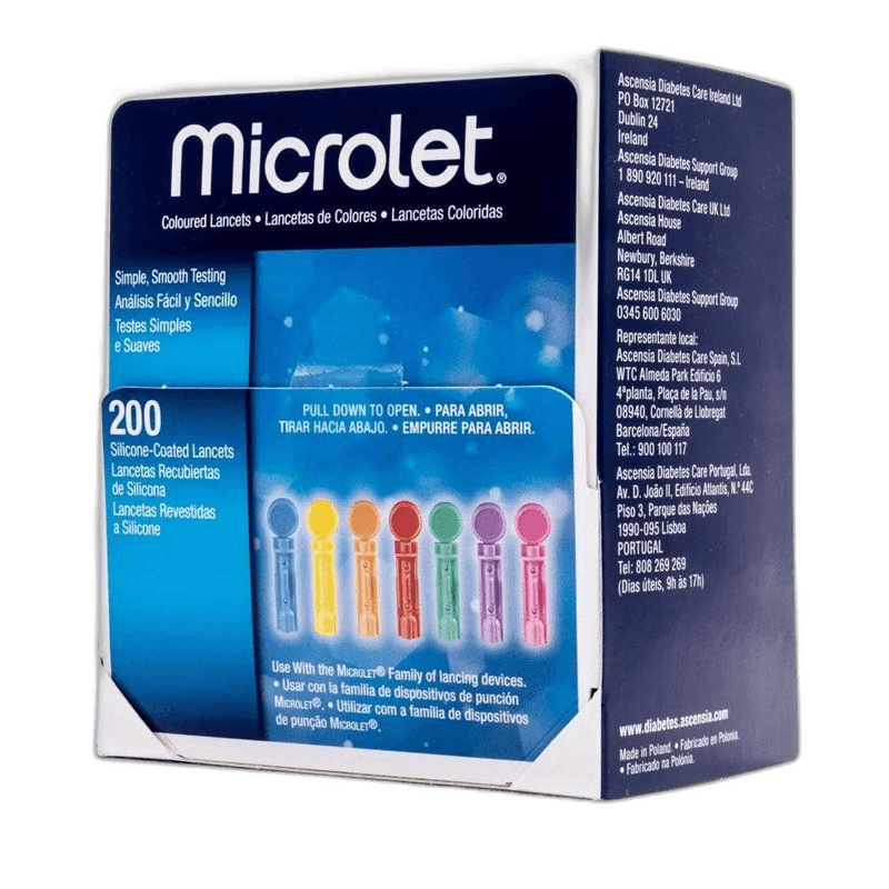 Imagen de MICROLET LANCETAS DE COLORES 200 UD