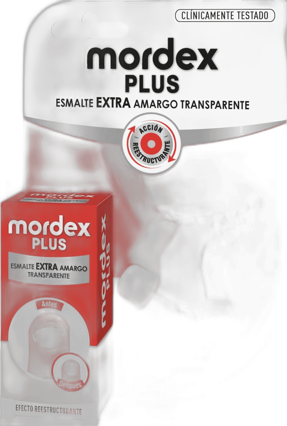 Imagen de MORDEX PLUS ESMALTE AMARGO TRANSPARENTE 1 ENVASE 9 ML CON P