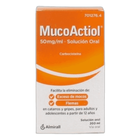 Imagen de MUCOACTIOL 50 mg/ml SOLUCION ORAL 1 FRASCO 200 ml