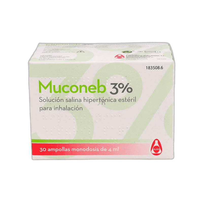 Imagen de MUCONEB 3% SOLUCION SALINA HIPERTON INHALACION CLORURO DE SO