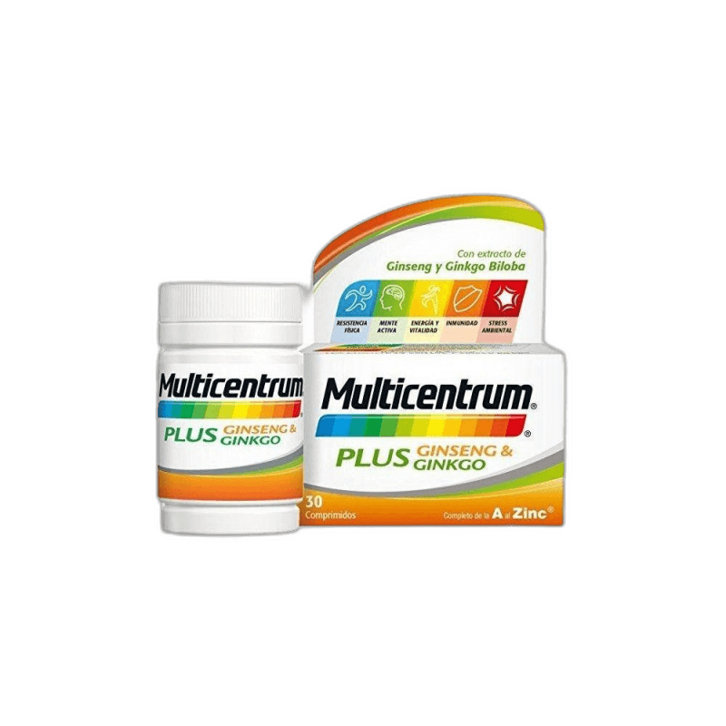 Imagen de MULTICENTRUM RENDIMIENTO PLUS GINSENG GINGKO 30 COMP