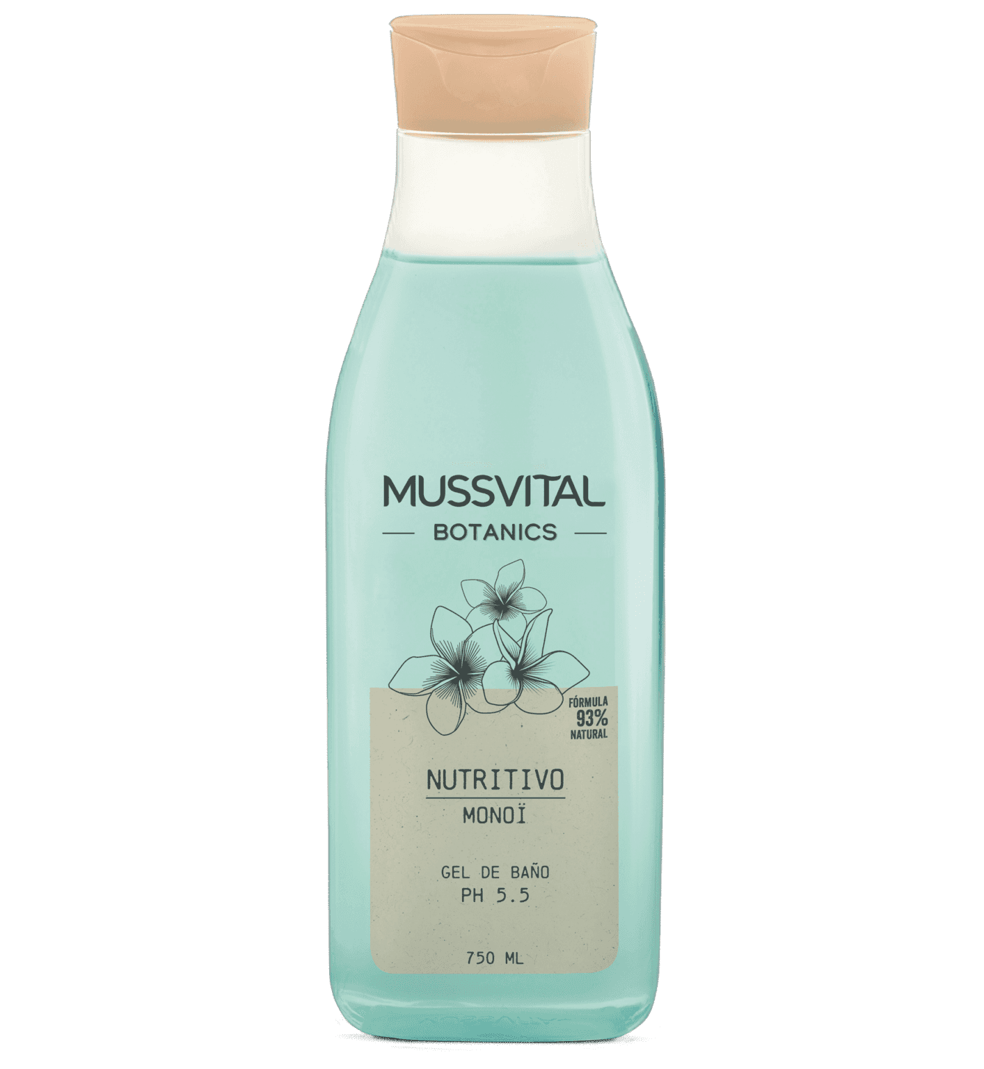 Imagen de MUSSVITAL BOTANICS GEL DE BAÑO MONOI 1 ENVASE 750 ML