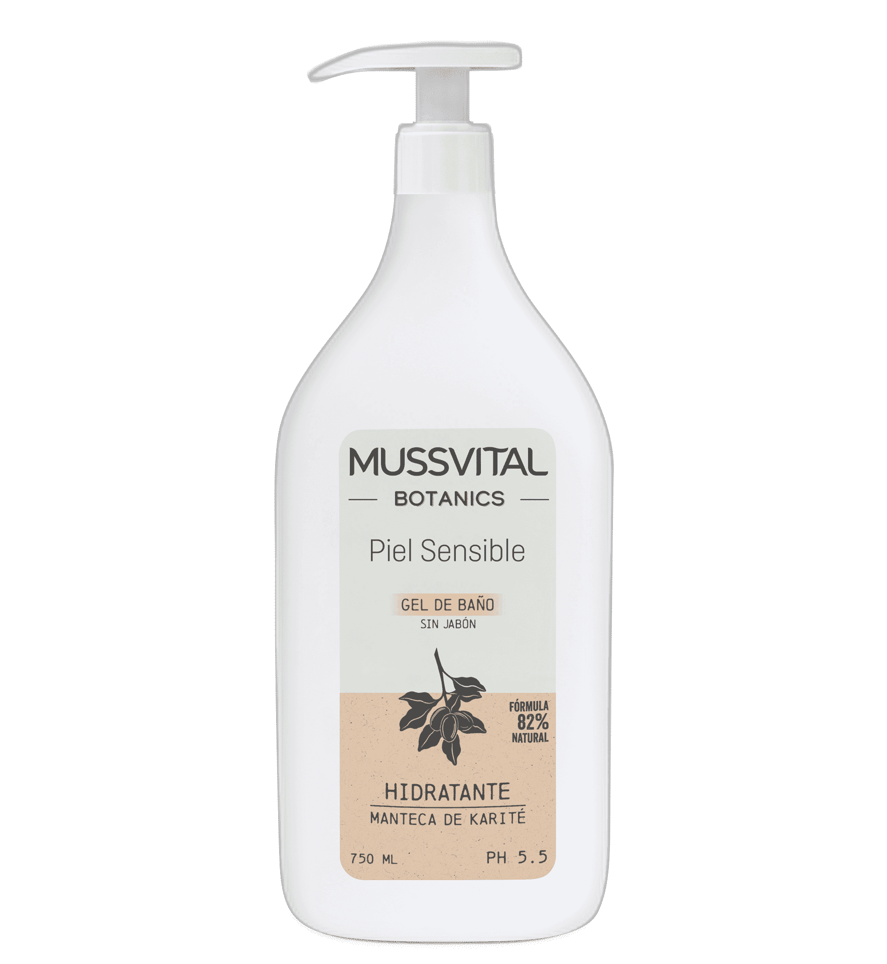 Imagen de MUSSVITAL ESSENTIALS BOTANICS GEL DE BAÑO PIEL SENSIBLE 1 E
