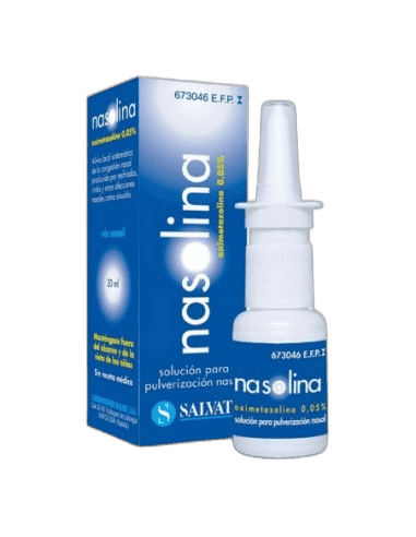 Imagen de NASOLINA 0,5 mg/ml SOLUCION PARA PULVERIZACION NASAL 1 FRASCO 20 ml