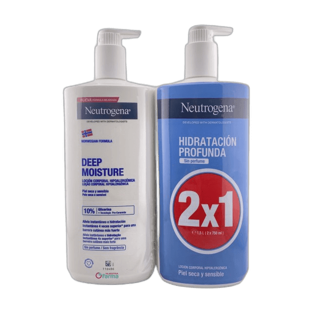 Imagen de NEUTROGENA HIDRATACION PROFUNDA LOCION CORPORAL 750 +750