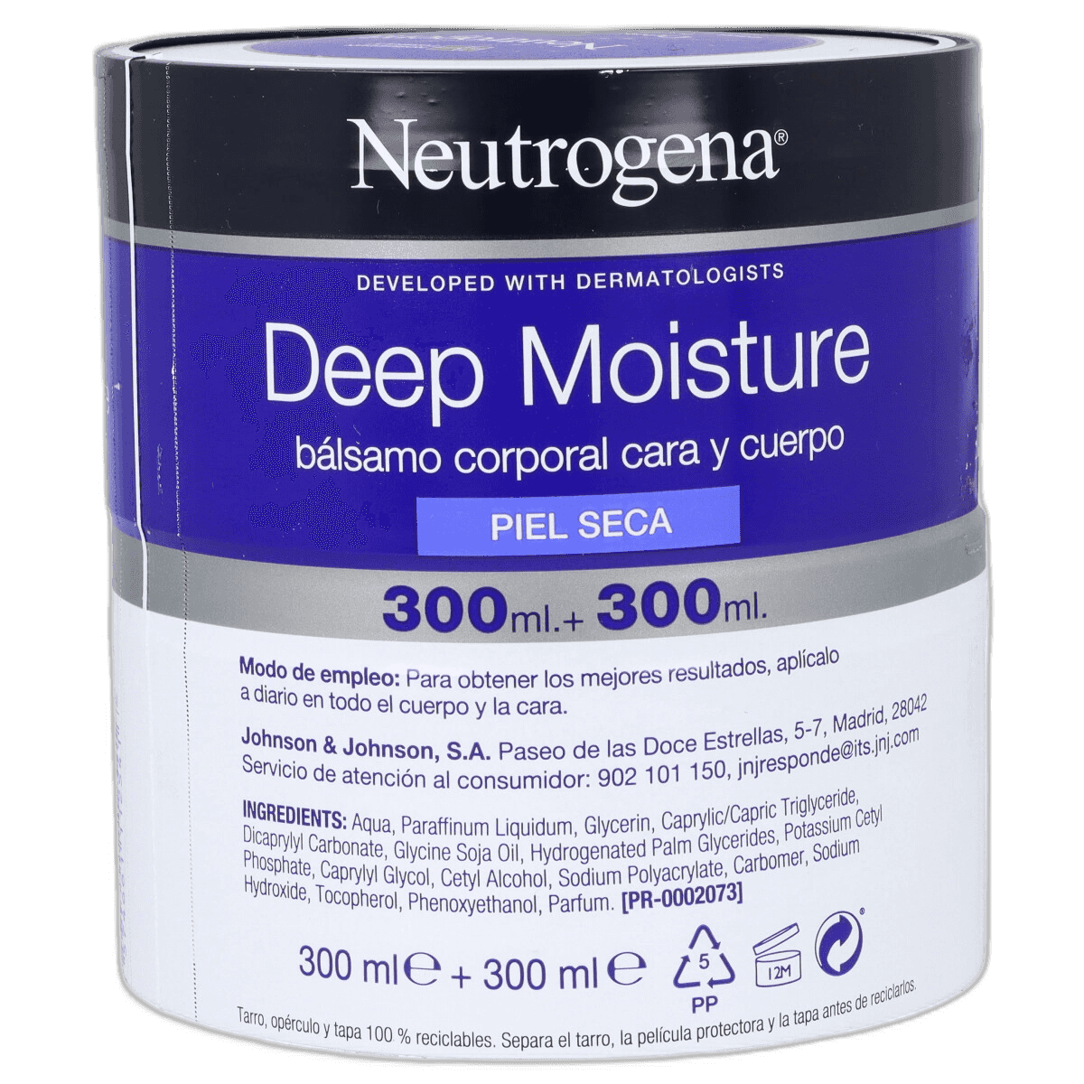 Imagen de NEUTROGENA HIDRATACION PROFUNDA TARRO 300+300