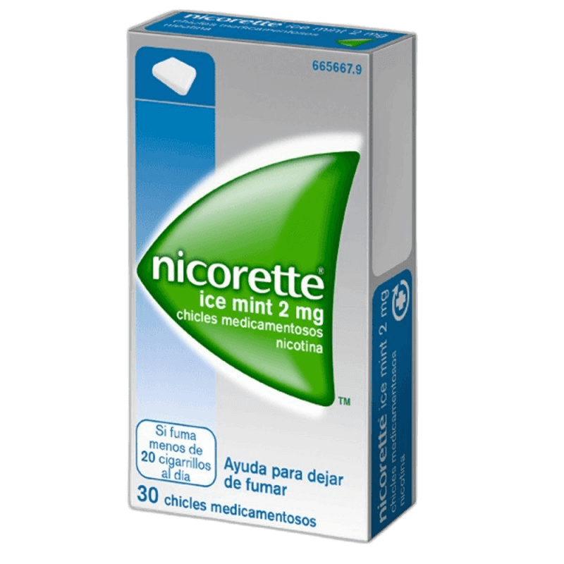 Imagen de NICORETTE 2 mg 30 CHICLES MEDICAMENTOSOS