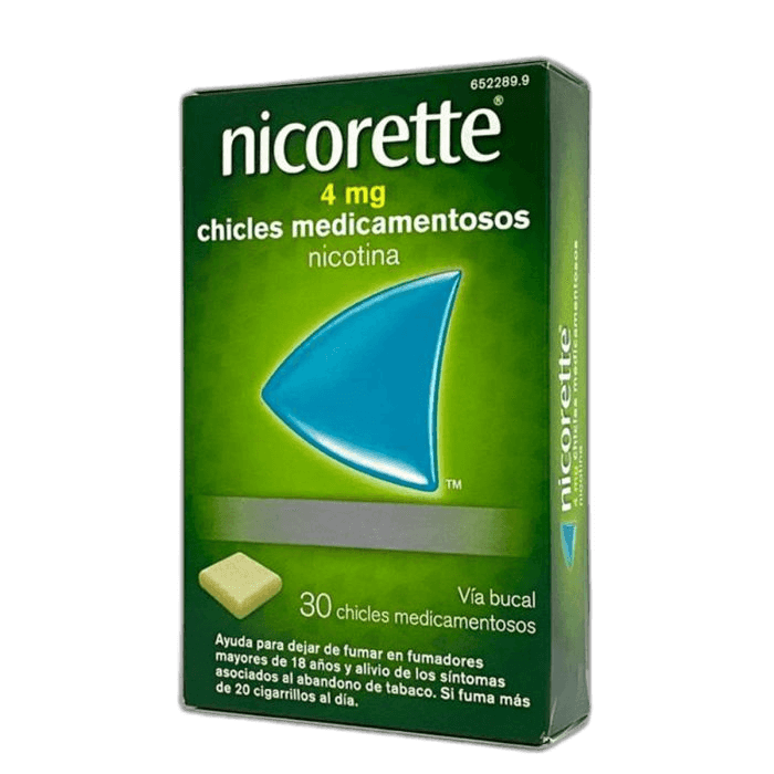 Imagen de NICORETTE 4 mg 30 CHICLES MEDICAMENTOSOS