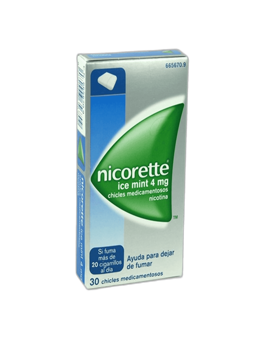 Imagen de NICORETTE ICE MINT 4 mg 30 CHICLES MEDICAMENTOSOS