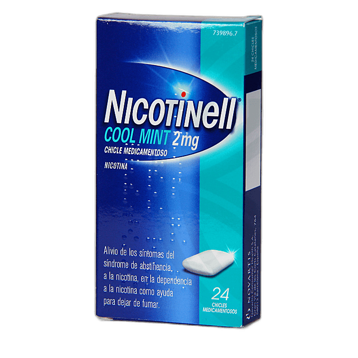 Imagen de NICOTINELL COOL MINT 2 mg 24 CHICLES MEDICAMENTOSOS