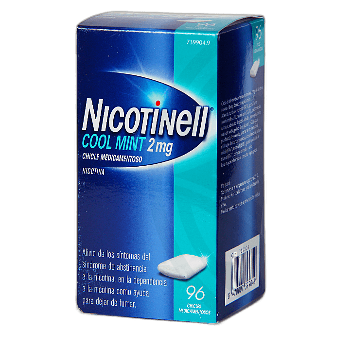 Imagen de NICOTINELL COOL MINT 2 mg 96 CHICLES MEDICAMENTOSOS