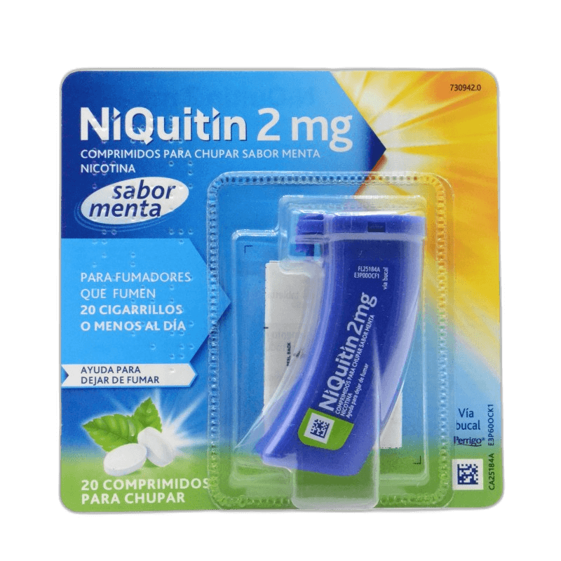 Imagen de NIQUITIN 2 mg 20 COMPRIMIDOS PARA CHUPAR (SABOR MENTA)