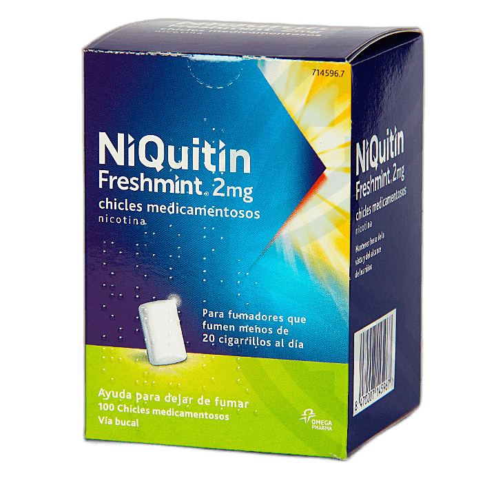 Imagen de NIQUITIN MINT 2 mg 100 CHICLES MEDICAMENTOSOS