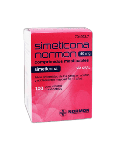Imagen de NORAFLAT 40 mg 100 COMPRIMIDOS MASTICABLES