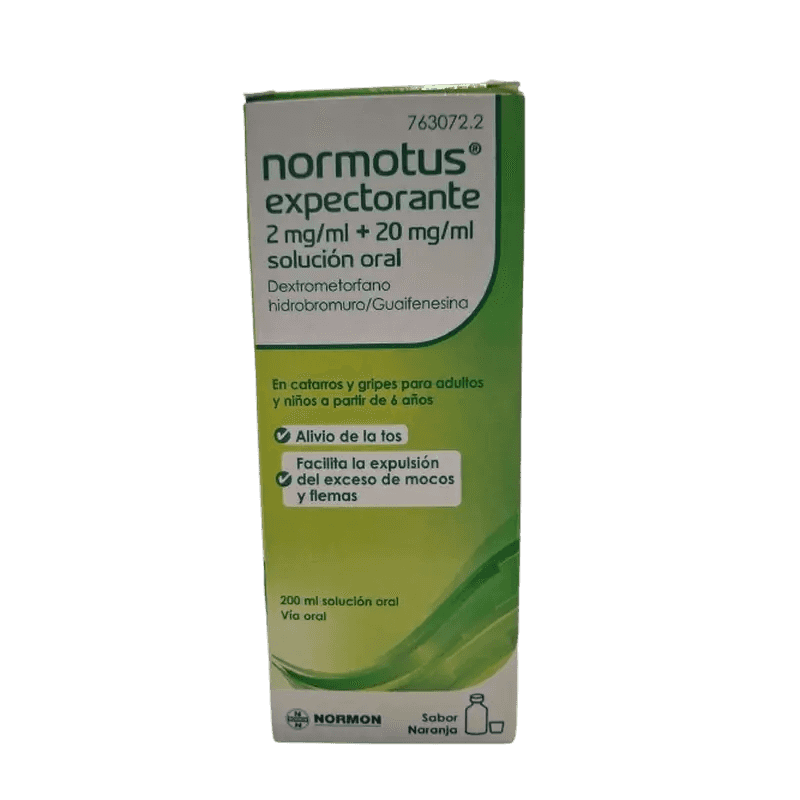 Imagen de NORMOTUS EXPECTORANTE 2 mg/ml + 20 mg/ml SOLUCION ORAL 1 FRASCO 200 ml