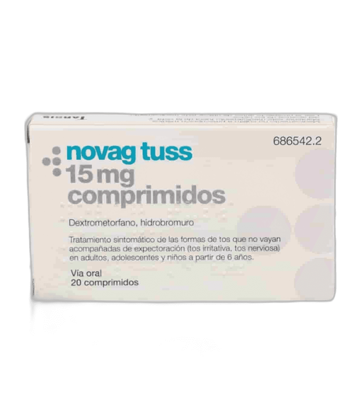 Imagen de NOVAG TUSS 15 mg 20 COMPRIMIDOS
