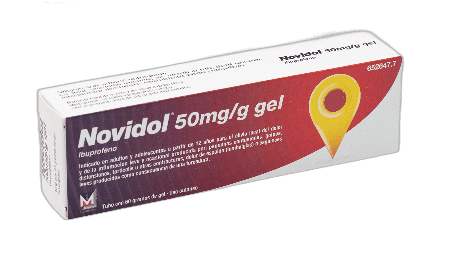 Imagen de NOVIDOL 50 mg/g GEL CUTANEO 1 TUBO 60 g