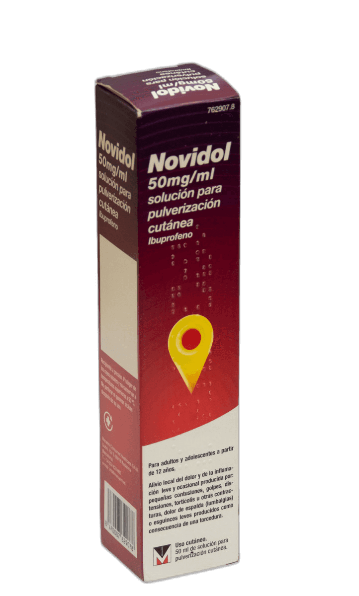 Imagen de NOVIDOL 50 mg/ml SOLUCION PARA PULVERIZACION CUTANEA 50 ml