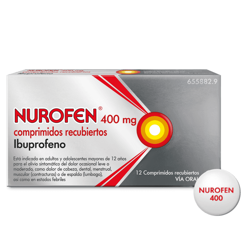 Imagen de NUROFEN 400 mg 12 COMPRIMIDOS RECUBIERTOS