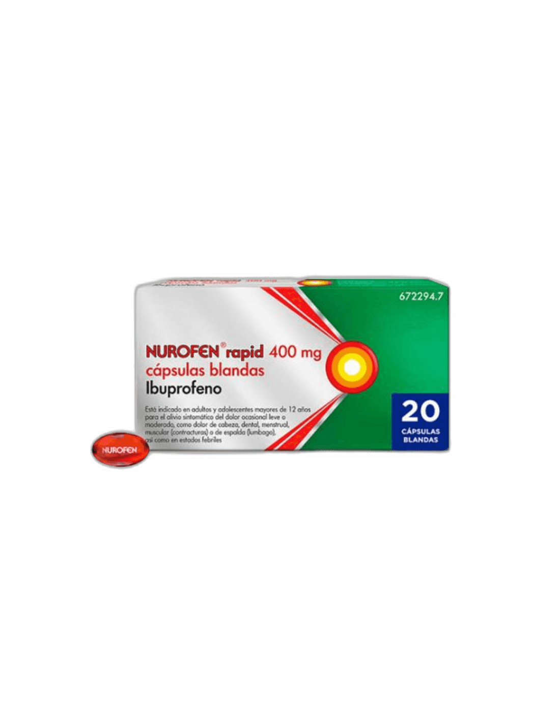 Imagen de NUROFEN RAPID 400 mg 20 CAPSULAS BLANDAS