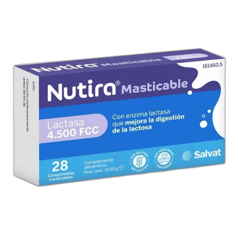 Imagen de NUTIRA LACTASA 4500 FCC 28 COMP MASTICAB