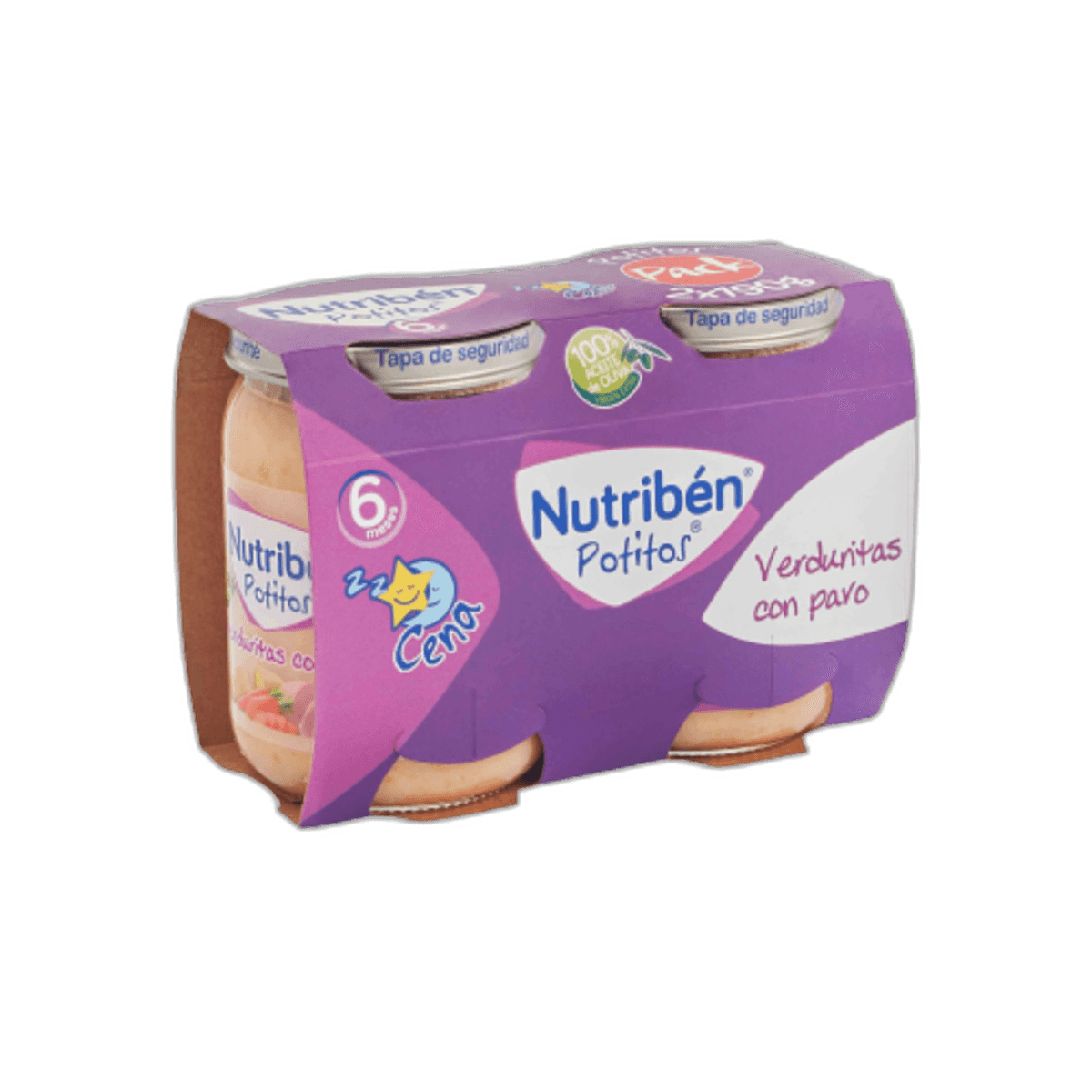 Imagen de NUTRIBEN CENA VERDURITAS CON PAVO 2X190G