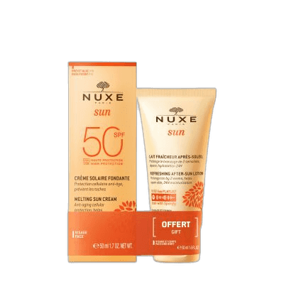 Imagen de Nuxe Sun Crema Solar Fundente Facial Spf50 50 Ml + After Sun 50 Ml