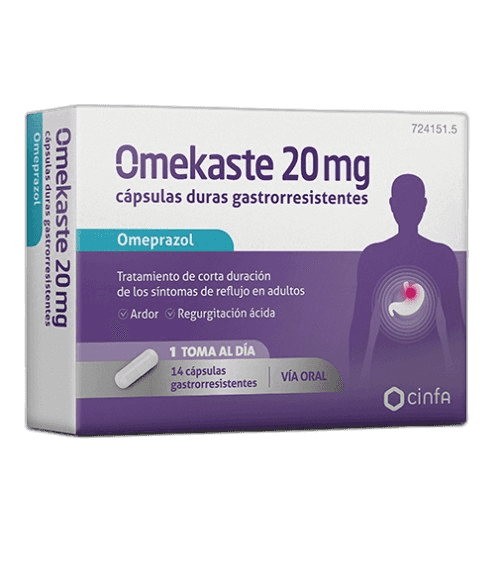 Imagen de OMEKASTE 20 mg 14 CAPSULAS GASTRORRESISTENTES (BLISTER PVC-PVDC/Al)