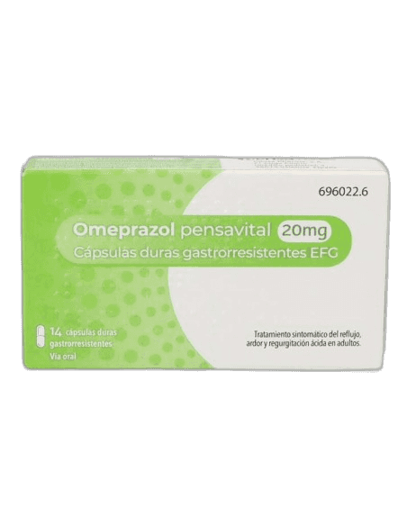 Imagen de OMEPRAZOL PENSAVITAL EFG 20 mg 14 CAPSULAS GASTRORRESISTENTES (BLISTER)
