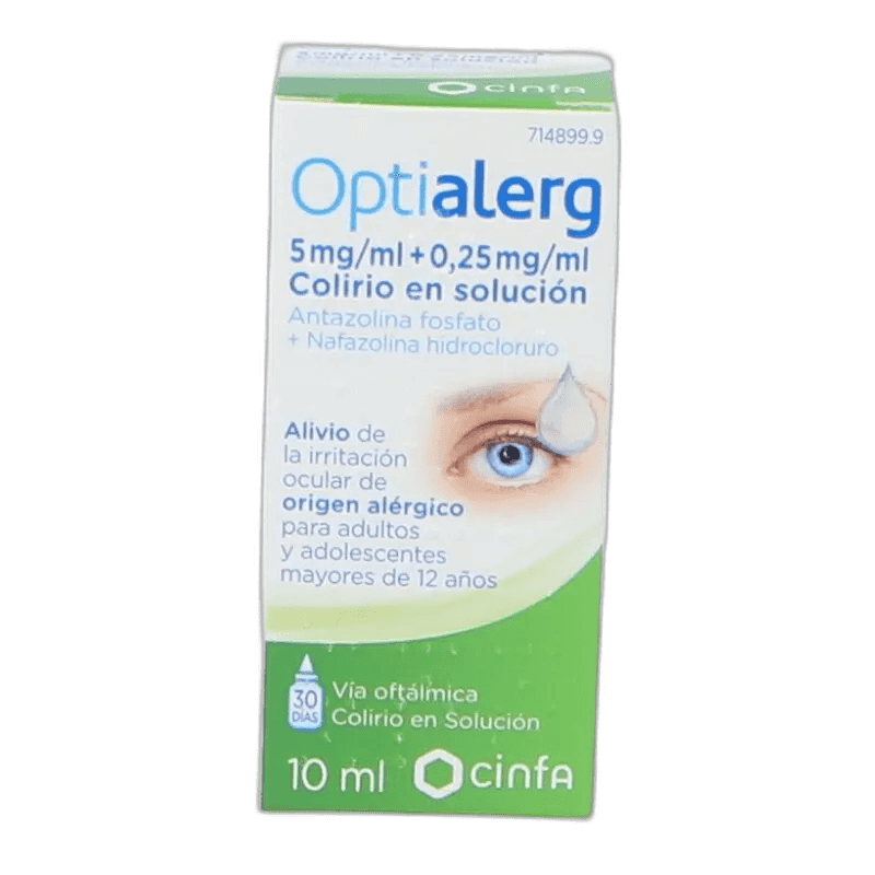 Imagen de OPTIALERG 5 mg/ml + 0,25 mg/ml COLIRIO EN SOLUCION 1 FRASCO 10 ml