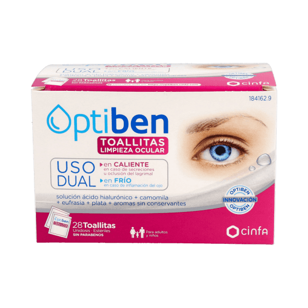 Imagen de OPTIBEN TOALLITAS USO DUAL 28 UND