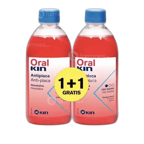 Imagen de ORALKIN ENJUAGUE BUCAL 2 FRASCOS 500 ML PACK 1+1